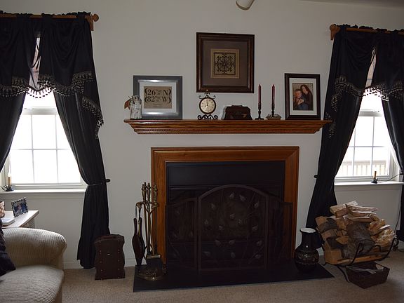 Fireplace in Den