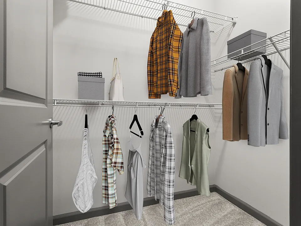 Plenty of storage for everything you love in your walk-in closet.