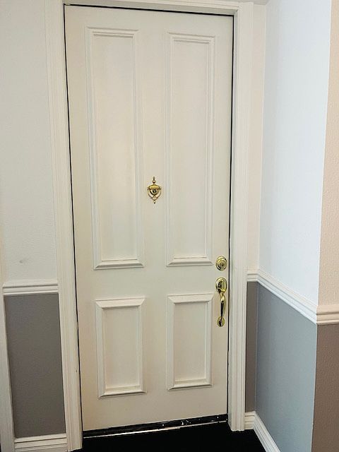 Front door of unit