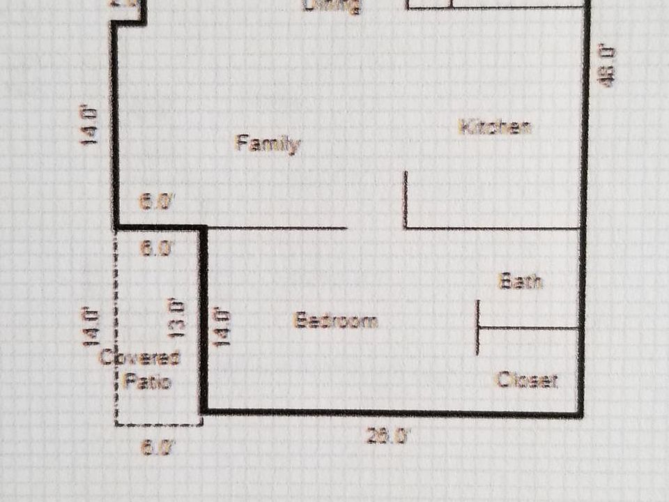 Square footage and layout of condo unit.