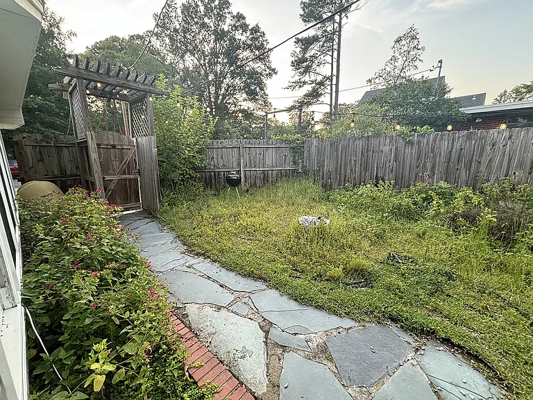 Enclosed private main garden