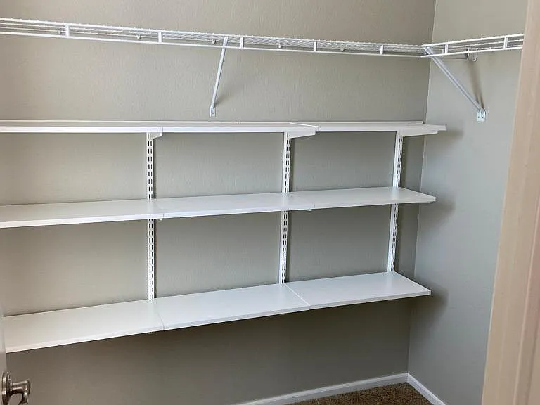 Walk-in closet, shelving removed