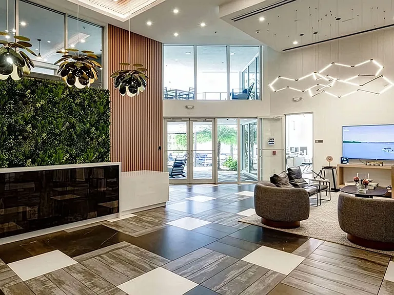 Griffis Pompano Beach entry and resident lounge.