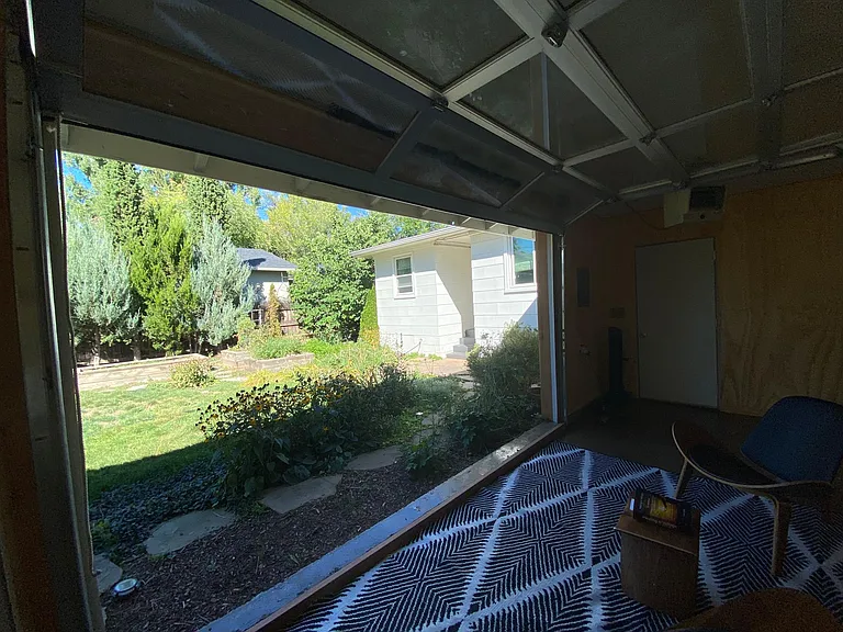 Backyard view from garage/office