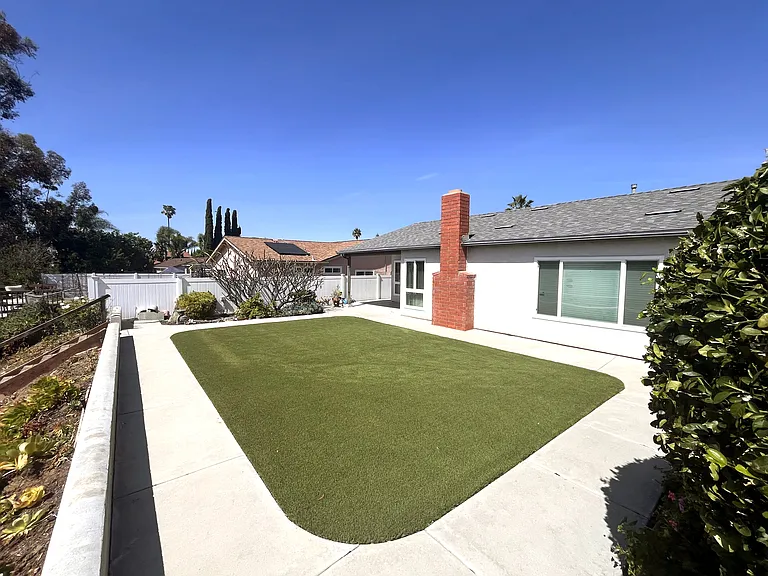 Spacious backyard.