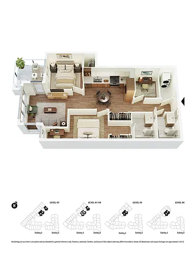 Floor plan D1 2 Bed 2 Bath 3