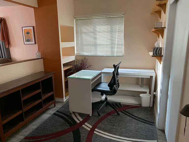 office space is open to living area