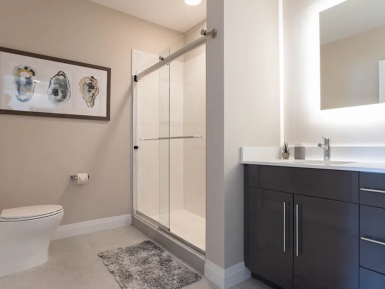 Stratus Bathroom with Glass Shower Enclosure