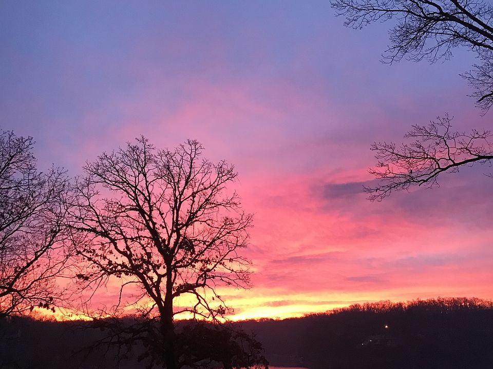 Gorgeous deck view sunrise.