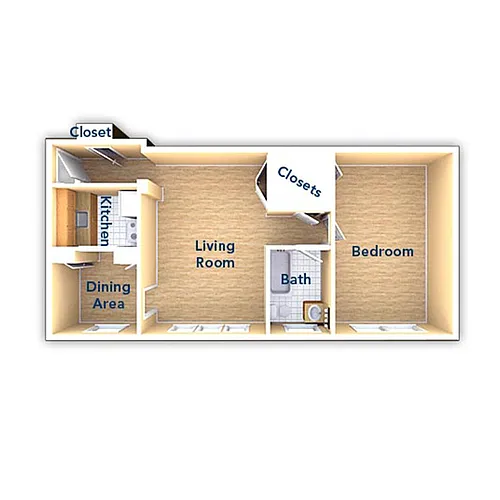 Floor plan One Bedroom