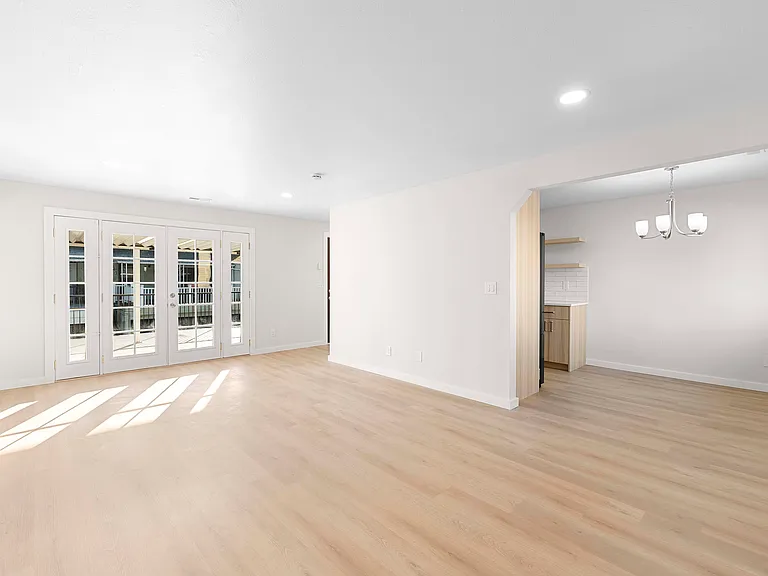 Living room with French Doors