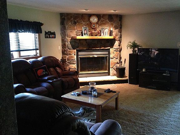 Wood burning fireplace