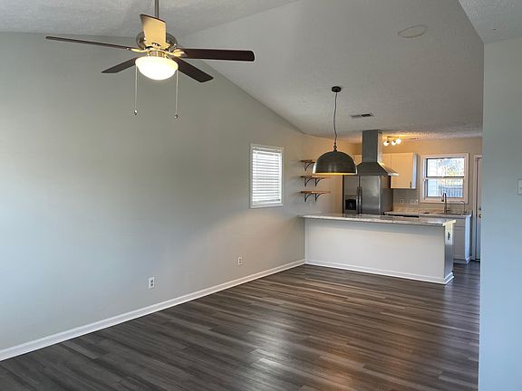 View from front door. Open living area