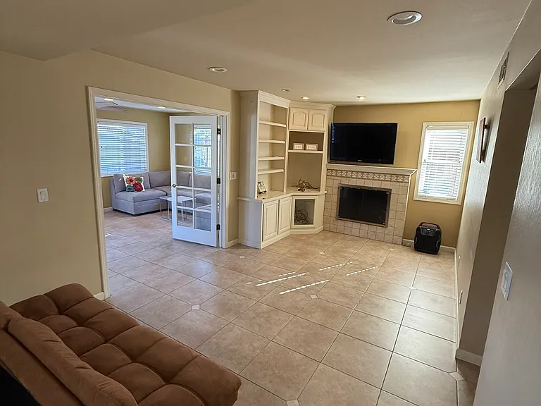 Family room with TV