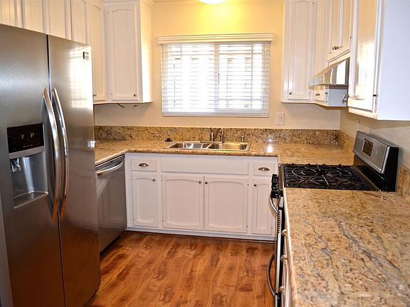 Stainless steel appliances and granite countertops
