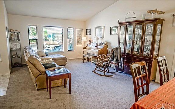 Large open layout from living to dining