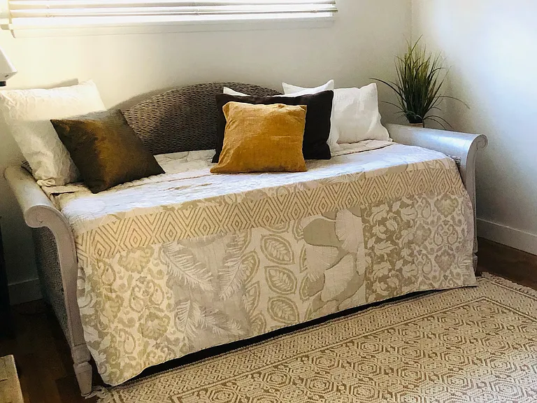 Bedroom # 3 has access to back which could be used as a separate room for a family member that wants privacy.