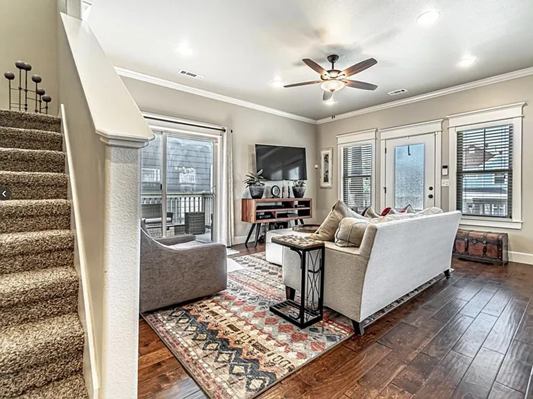 Living space. Front door on right side of pic.