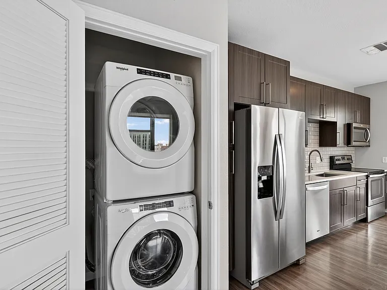 Simplify your routine with a washer and dryer inside.