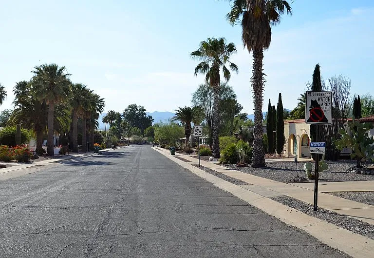 Green Valley features wide and well-maintained neighborhood streets.