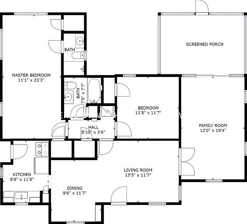 Spacious 3-bedroom home in the University of Memphis area, 2,069 square feet with a bath and a half. — Photo 2