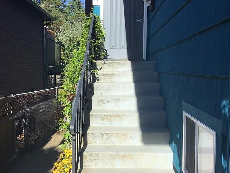 Main entrance to the top floor unit.
