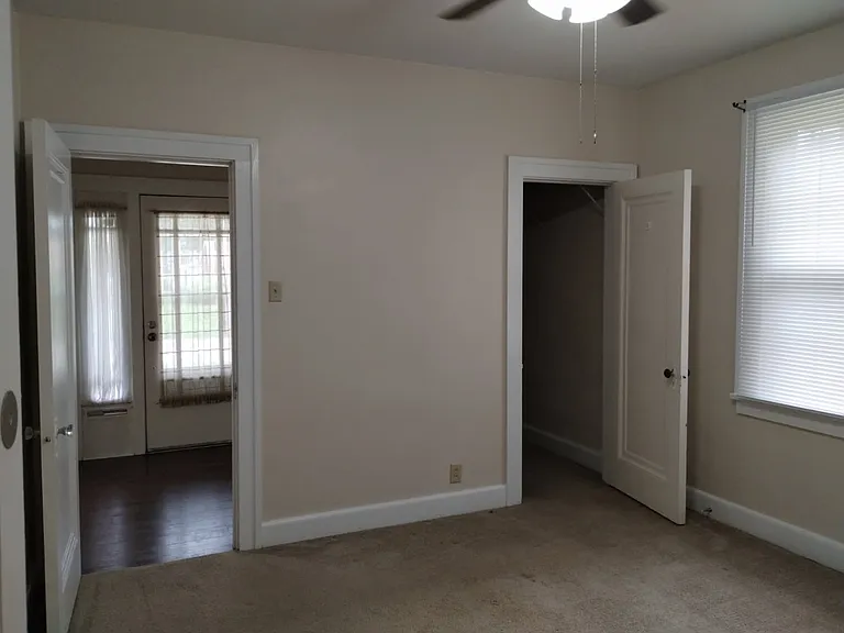 View from front bedroom to the entrance foyer