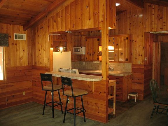 Kitchen area with breakfast bar