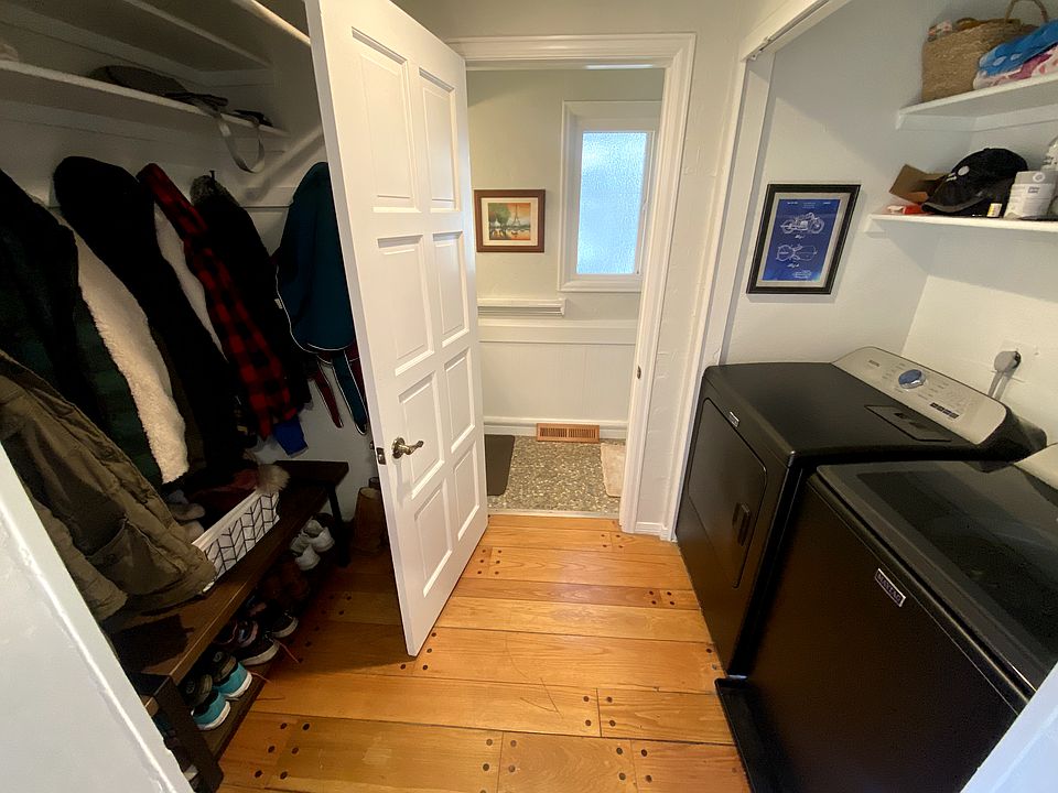laundry & entry coat area (half bath through door)