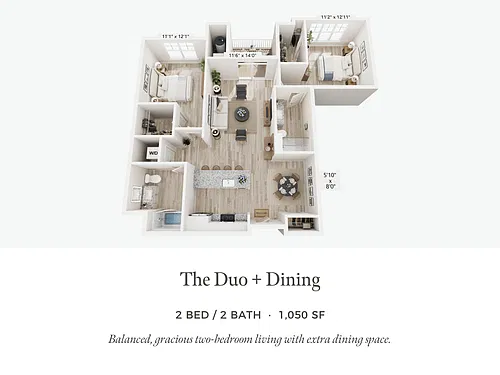 Floor plan The Duo + Dining