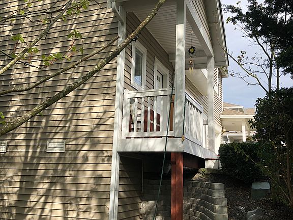 planter box at lower level