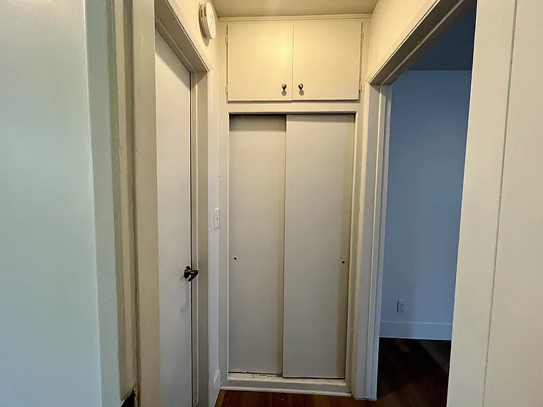 Hallway with built in storage