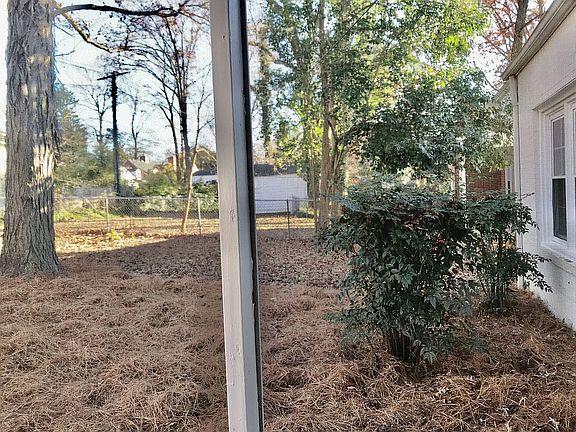 Back yard view from porch