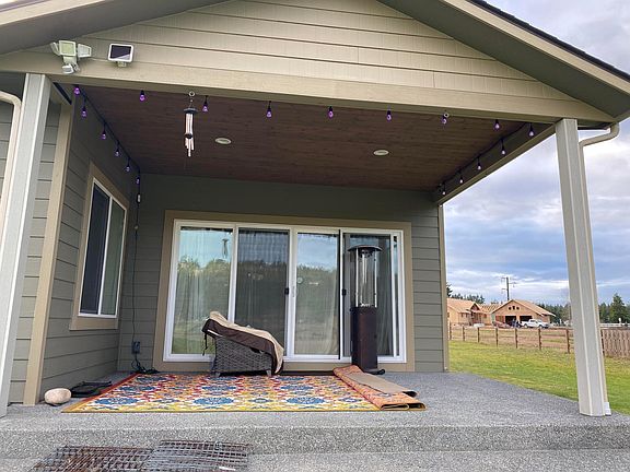 Back patio is covered