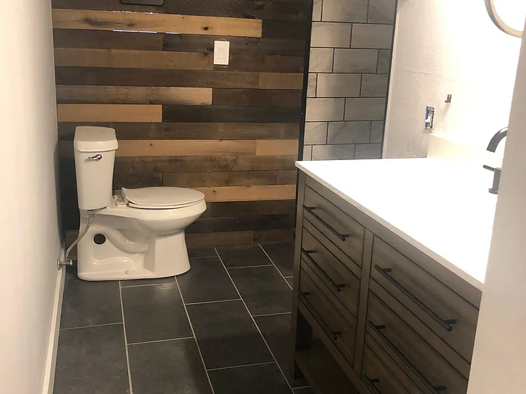 Newly remodeled bathroom.