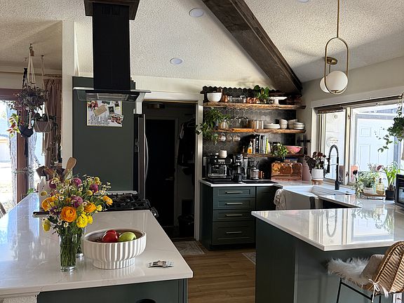 Kitchen with gas range