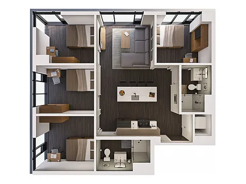 Floor plan 4 Bedroom Penthouse A