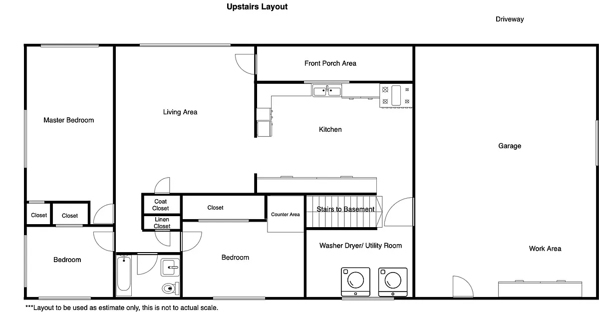 Upstairs Floor Plan - S 400 E
