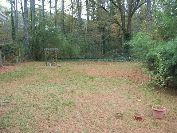 Huge, level fenced back yard--perfect for small dog!