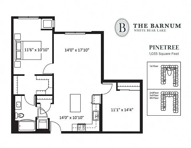 Floor plan Pine Tree | 1 + Den
