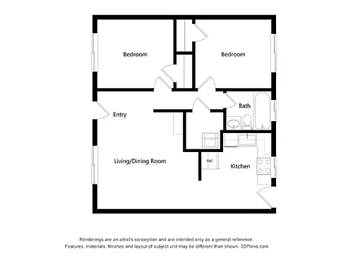 Floor plan 2x1A