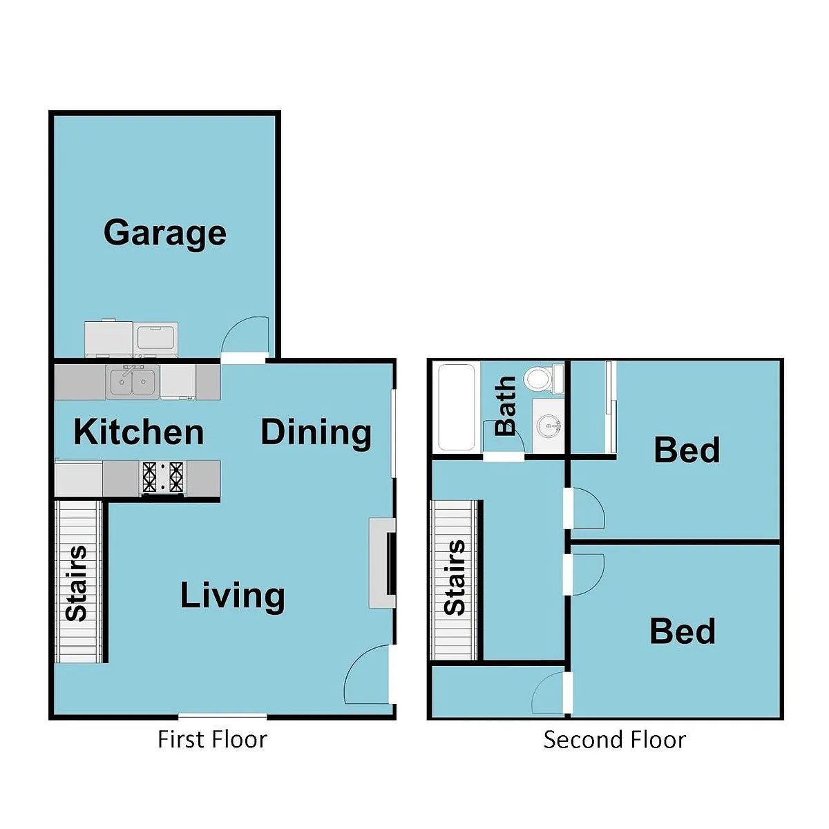 Floor plan Plan C Town Home - 2 VACANCIES