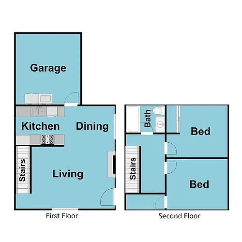 Floor plan Plan C Town Home - 2 VACANCIES