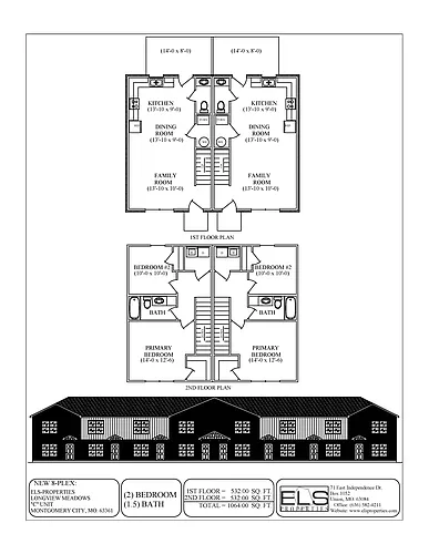 Floor plan Two Bedroom Townhome