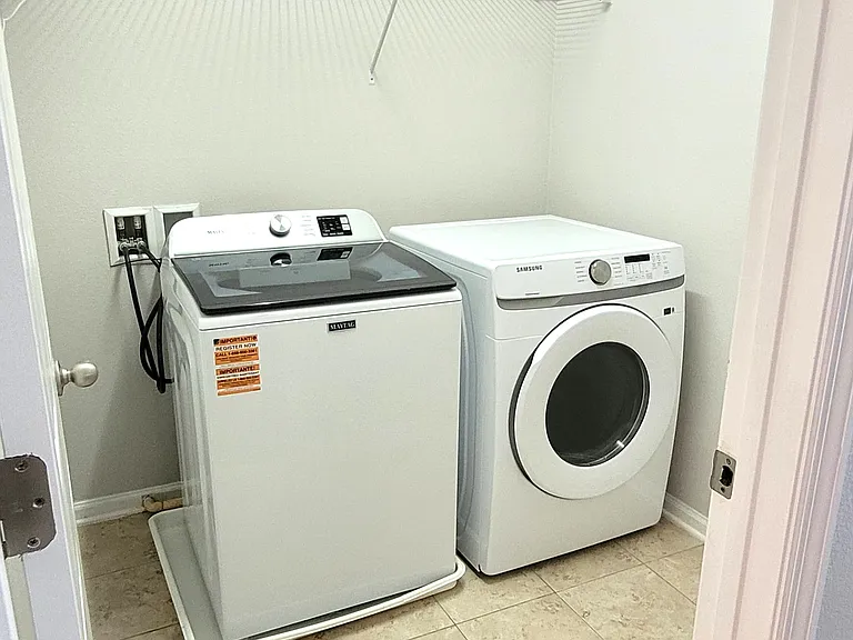 Second floor Large dedicated walk in Laundry room next to the loft with new washer and natural gas dryer.