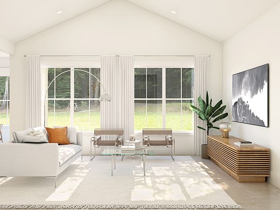 Vaulted ceiling in great room