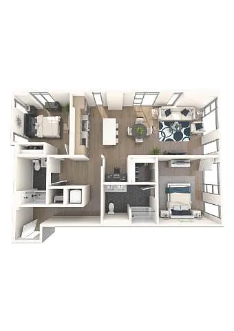 Floor plan 2 Bedroom Regular-AFF