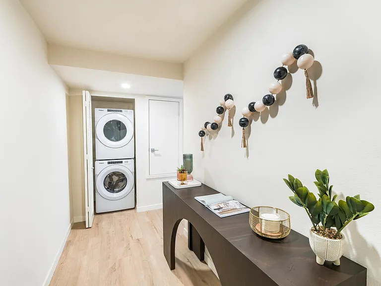 Skip the laundromat with your own in-home, full-size washer and dryer.