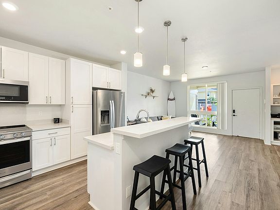 Stylish kitchen with breakfast bar