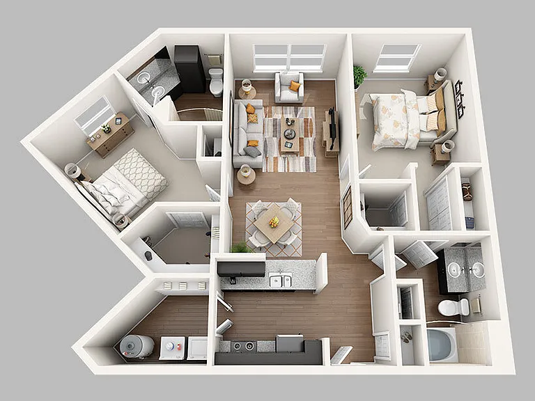 Midtown Grove - B2 - 2 Beds - 2 Baths - 1168 Sq. ft.